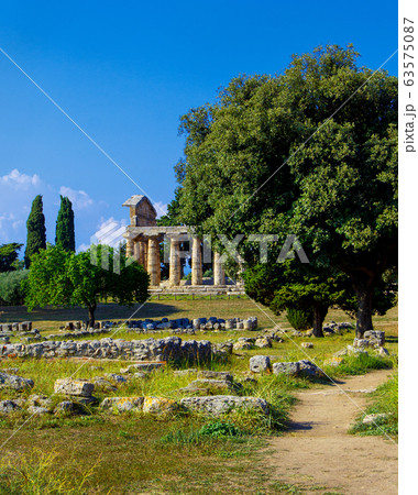 The greek Temple of Athena. Paestum, Italy 63575087