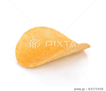 potato chip on white background 63575456