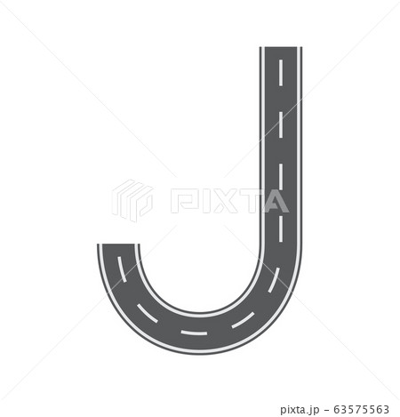 J letter for Road or street font. Flat and solid color vector illustration. J letter for Road or street font. Flat and solid color vector illustration. 63575563