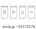 スマホ セキュリティ対策。乗っ取り/不正アクセス・ログインに要注意。ベクターデータ/グラフィック素材 63575576