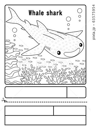 Whale Shark Coloring Application Form Stock Illustration