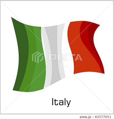 Italian flag, flag of Italy vector illustration 63577051