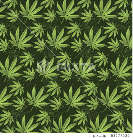 Cannabis leaf on green background. ESP pattern Cannabis leaf on green background. ESP pattern 63577586