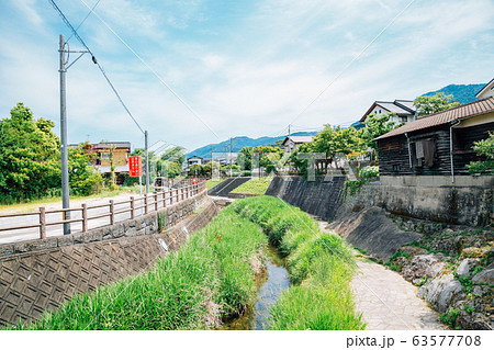 Countryside village scenery in Fukuoka, Japan Countryside village scenery in Fukuoka, Japan 63577708