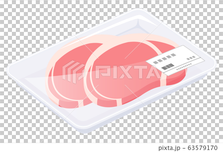 豚肉_ロース_トレー_イラスト 63579170