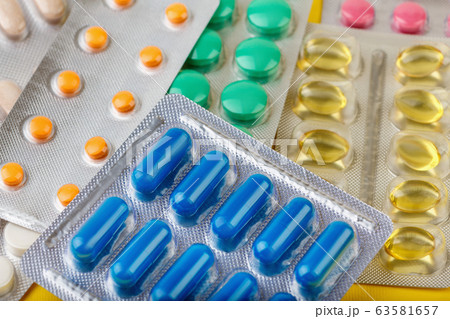 group of pharmaceutical medication and medicine pills in packs group of pharmaceutical medication and medicine pills in packs 63581657
