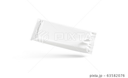 Blank white chocolate bar foil wrap mock up, no gravity Blank white chocolate bar foil wrap mock up, no gravity 63582076