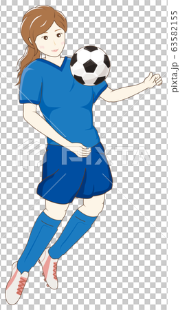 サッカーをする女性05 サッカーをする女性05 63582155