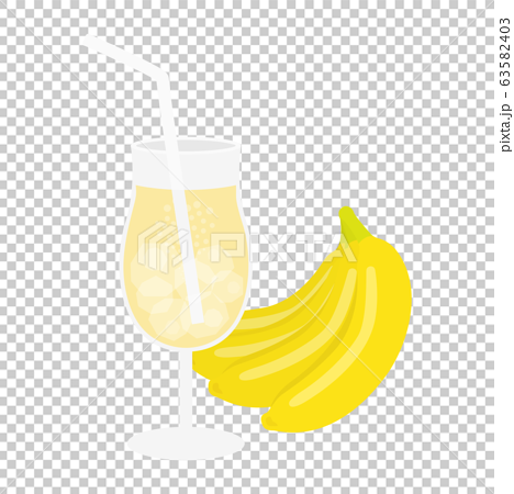 バナナジュースのイラストのイラスト素材