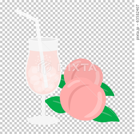 Illustration of peach juice 63582407