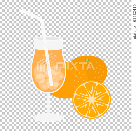 オレンジジュースのイラストのイラスト素材
