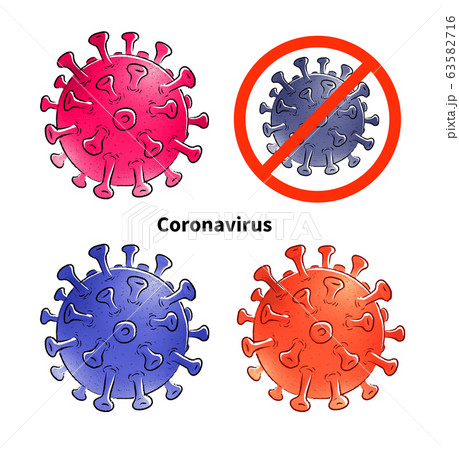 Vector set of Coronavirus illustrations Vector set of Coronavirus illustrations 63582716