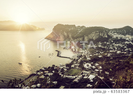 Panorama of Capri island, Italy 63583367