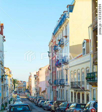 Cars Old Town street Lisbon 63583994