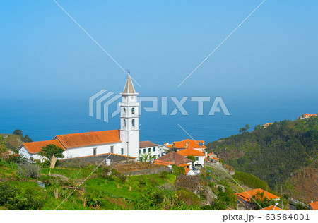 Landscape village church ocean Madeira 63584001