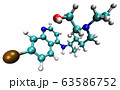 3D structure of Hydroxychloroquine, a substance active against the COVID-19 coronavirus and malaria 63586752