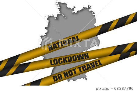 Germany national lockdown concept with danger 63587796