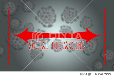 Coronavirus COVID-19 and social distancing concept Coronavirus COVID-19 and social distancing concept 63587999