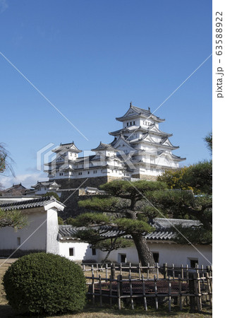 Beautiful white Himeji Castle in autumn season in Beautiful white Himeji Castle in autumn season in 63588922