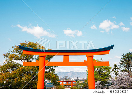 Fushimi Inari shrine Torii gates in Kyoto, Japan 63589334