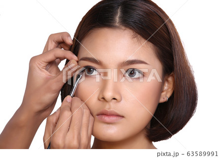 Cosmetic, Applying Make up, Beauty Process, white 63589991