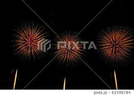 勝毎花火大会 十勝 帯広の写真素材
