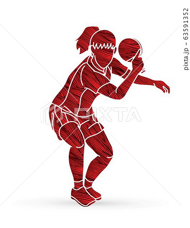 Ping Pong player, Table tennis action cartoon graphic vector Ping Pong player, Table tennis action cartoon graphic vector 63591352