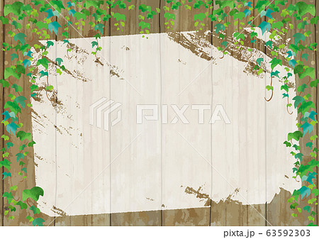 木目 背景 緑 アイビー 木材 木 ペンキ フレーム おしゃれ ヴィンテージ アート 材木 年輪 木のイラスト素材