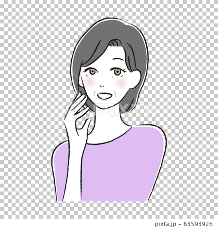 女性　笑顔　喜び 63593926