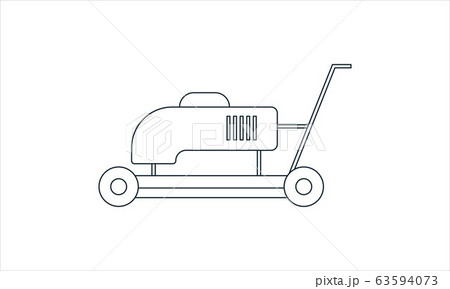 Lawn mower machine icon technology equipment tool vector image	 63594073