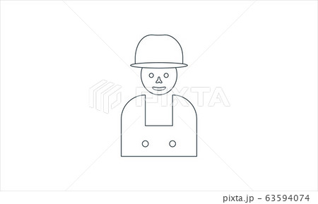 Farmer icon flat style vector image Farmer icon flat style vector image 63594074