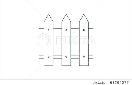 Wooden fence garden fences icon vector image. Wooden fence garden fences icon vector image. 63594077