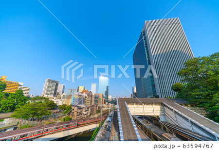 日本の東京都市景観 東京メトロ丸ノ内線などを望む 日本の東京都市景観 東京メトロ丸ノ内線などを望む 63594767
