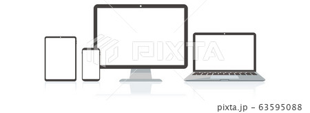 pc laptop smartphone vector illustration pc laptop smartphone vector illustration 63595088