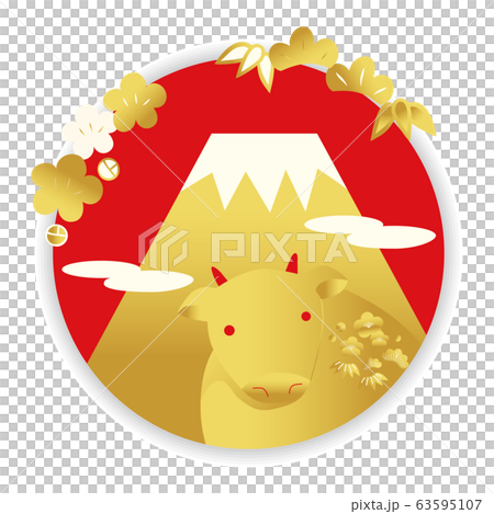 富士山牛卡通 富士山牛卡通 63595107