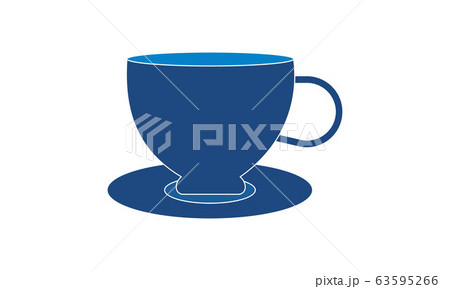 Tea cup vector icon, illustration logo template in trendy style. Can be used for many purposes.	 63595266