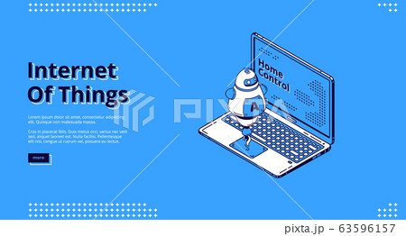 Internet of things isometric web banner, iot. 63596157