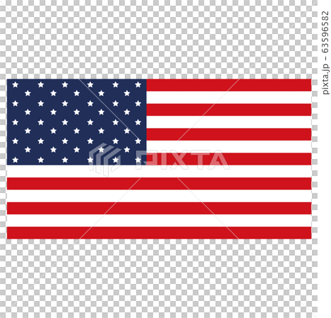 国旗アメリカ星条旗のイラスト素材 [63596582] - PIXTA