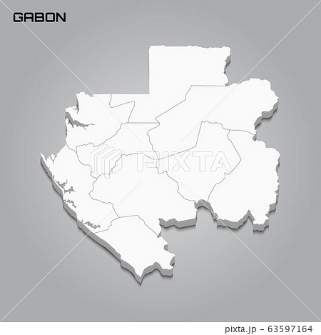 3d map with borders of regions