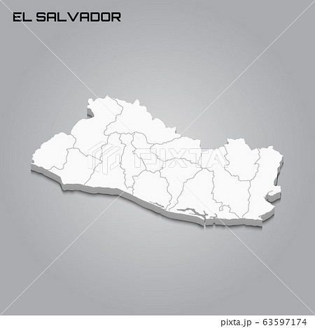 3d map with borders of regions 63597174