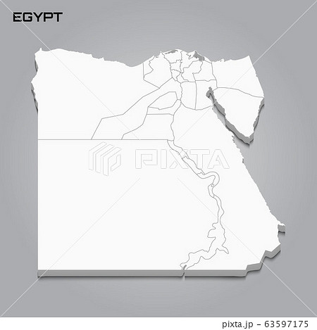 3d map with borders of regions 3d map with borders of regions 63597175