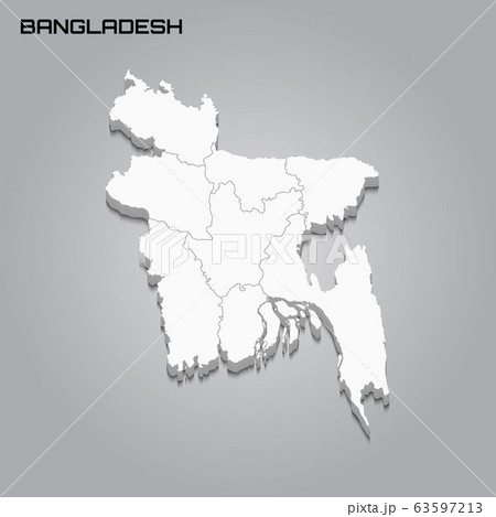 3d map with borders of regions 63597213