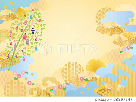 背景素材-七夕和風柄2 63597247