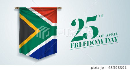 South Africa freedom day greeting card, banner, vector illustration 63598391