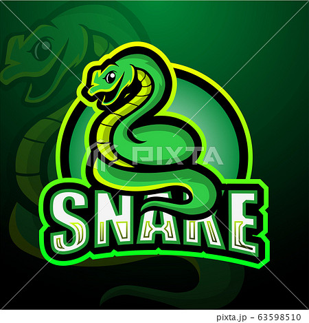 Snake Mascot Esport Logo Design のイラスト素材