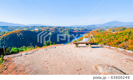 苗木城跡の風景(笠置矢倉跡から恵那峡・笠置山を望む) 苗木城跡の風景(笠置矢倉跡から恵那峡・笠置山を望む) 63600249