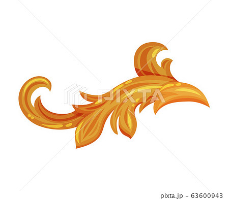 Golden Vintage Monogram with Fancy Scrolls Vector Illustration Golden Vintage Monogram with Fancy Scrolls Vector Illustration 63600943