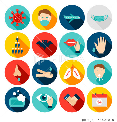 Coronavirus Prevention Flat Icons Coronavirus Prevention Flat Icons 63601010