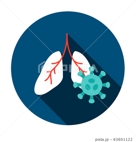 Lungs Coronavirus Circle Icon 63601122