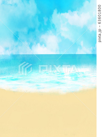 リゾート地 海 夏 青空 光 背景イラストのイラスト素材 63601800 Pixta